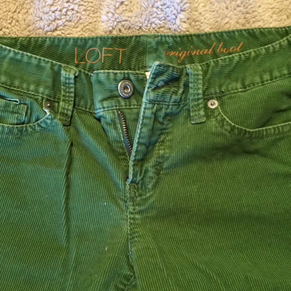 Green Loft Cords Boot Leg